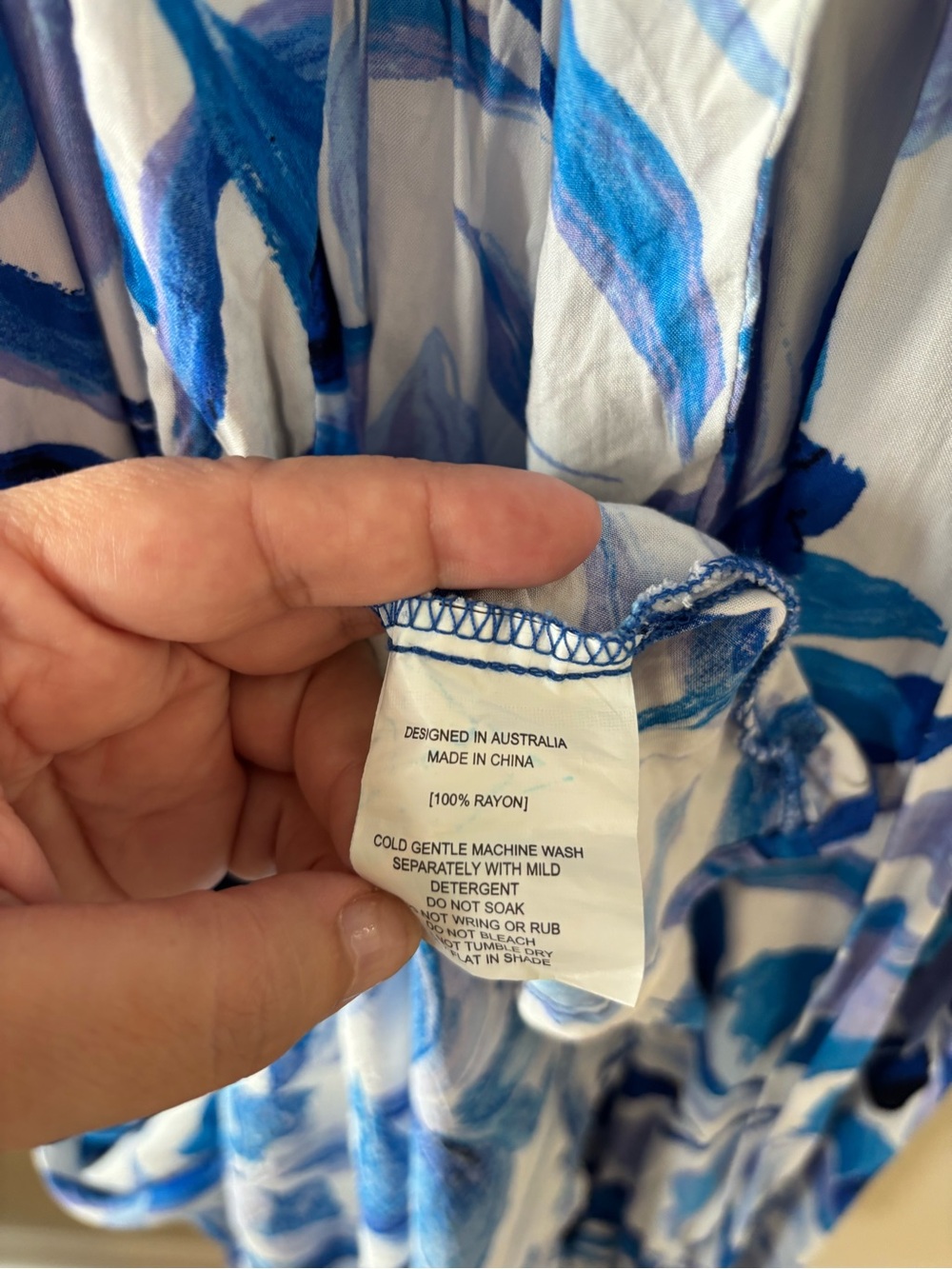 Blue & White Floral Maxi Dress - Picture 8 of 8